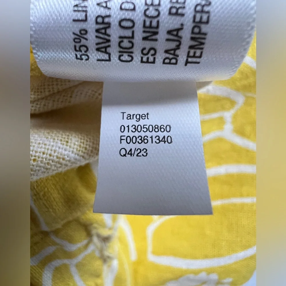 Universal Thread Floral Yellow & White Linen Rayon Blend Button Skirt. - Picture 12 of 12